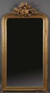 Appraisal: VICTORIAN GILT WALL MIRROR A LARGE VICTORIAN GILT WALL MIRROR