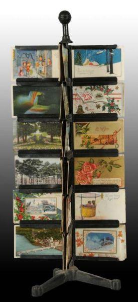 Appraisal: Metal Rotating Country Store Postcard Display Rack Description Circa A