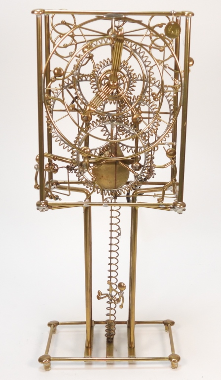 Appraisal: GORDON BRADT KINETICO SEVEN MAN SKELETON CLOCK United States b