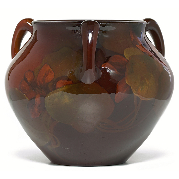 Appraisal: Rookwood vase three-handled form in a Standard glaze with a