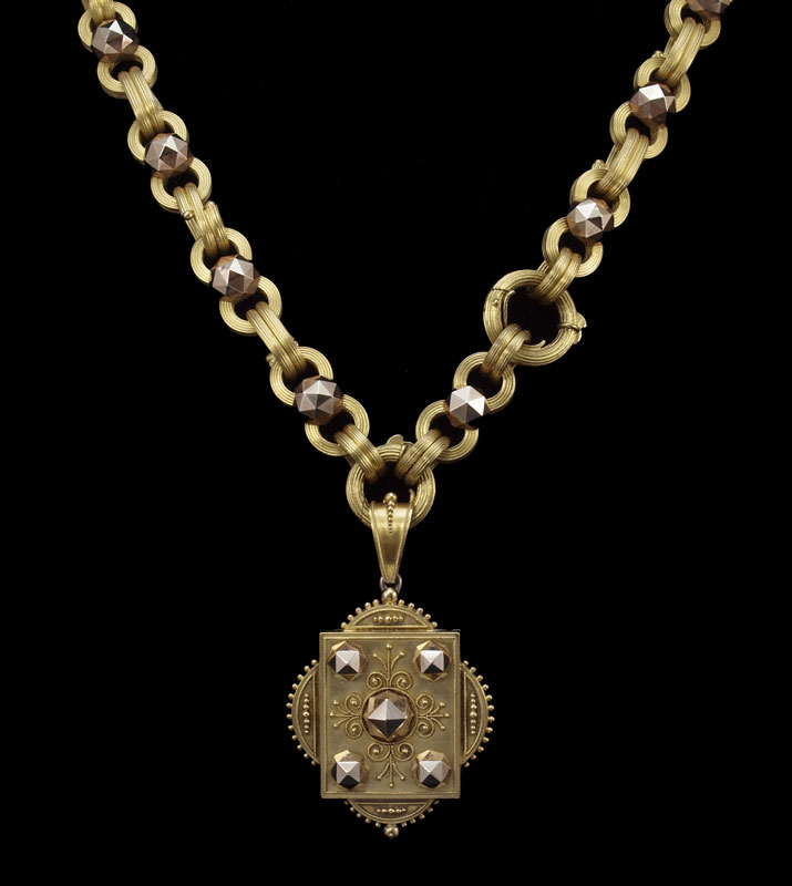 Appraisal: K VICTORIAN J E CALDWELL NECKLACE K yellow gold Victorian