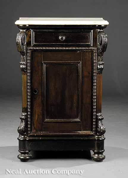 Appraisal: An American Rococo Carved Rosewood Bedside Commode mid th c