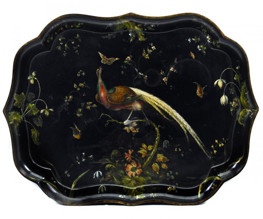 Appraisal: A VICTORIAN PAPIER M CH TRAY BY JENNENS BETTRIDGE of