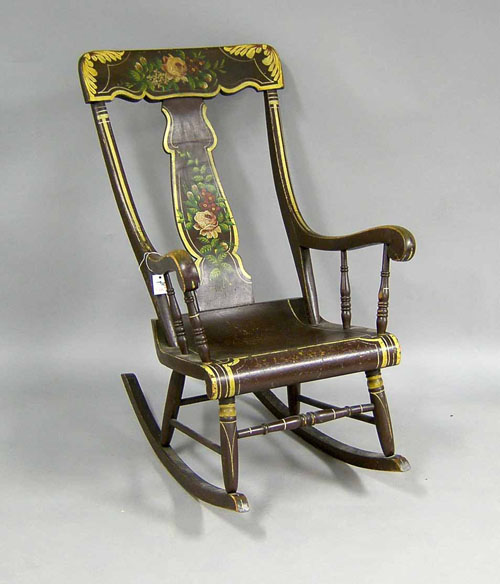 Appraisal: Painted Boston rocker