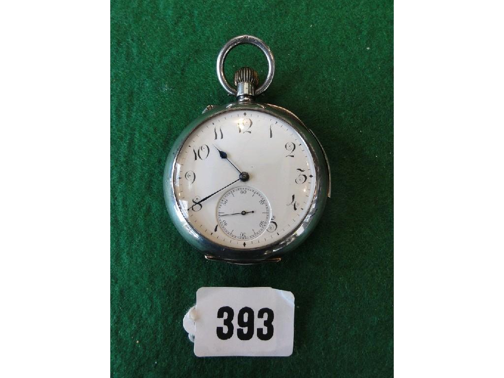 Appraisal: An Edwardian silver cased gentlemen's pocket watch with enamel dial