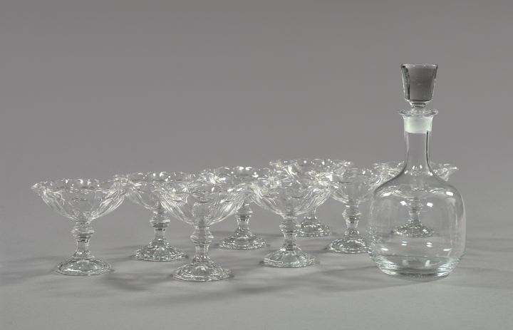 Appraisal: Nine-Piece Group of Glassware consisting of a Scandinavian Modern blown