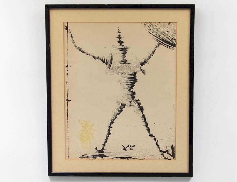 Appraisal: SALVADOR DALI Spanish - Don Quixote and Sancho Panza from