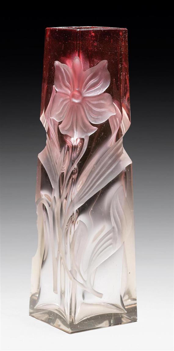 Appraisal: MOSER KARLSBAD attributed to VASE circa Mould- and acid-etched clear