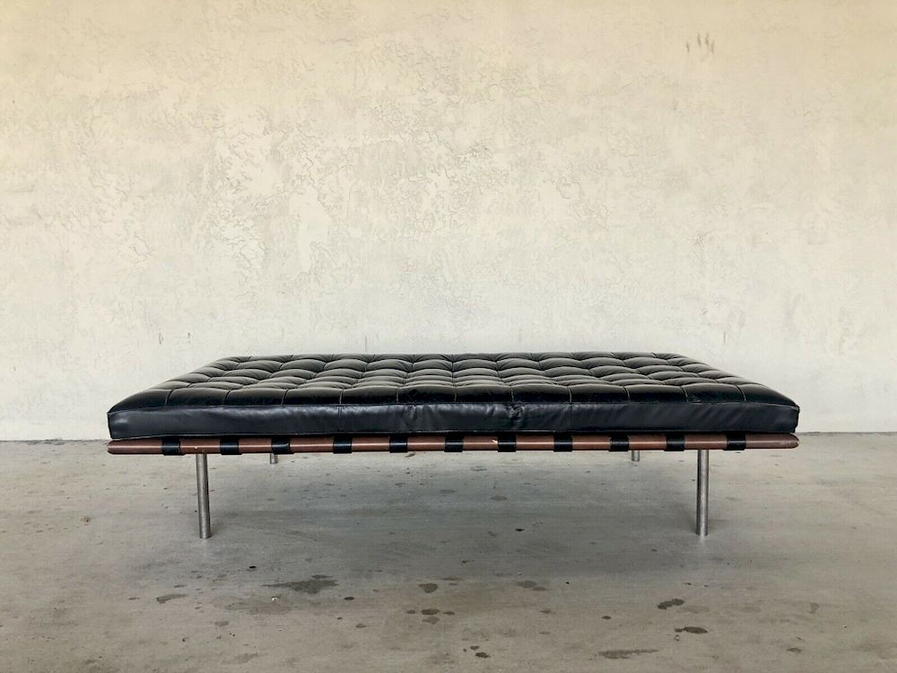 Appraisal: Knoll Mies van der Rohe Barcelona Couch Daybed Knoll Mies