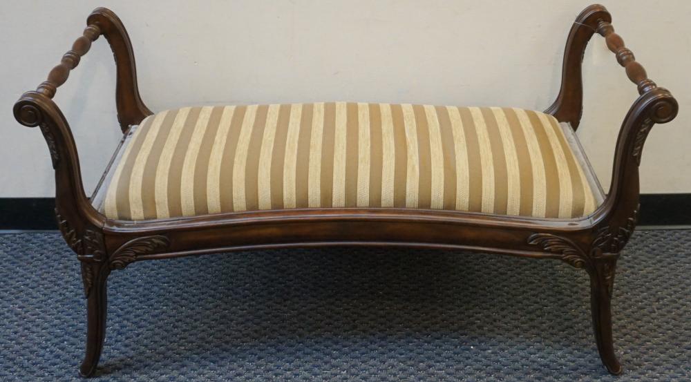 Appraisal: Hillsdale Furniture Mahogany Upholstered Bench x x in x x