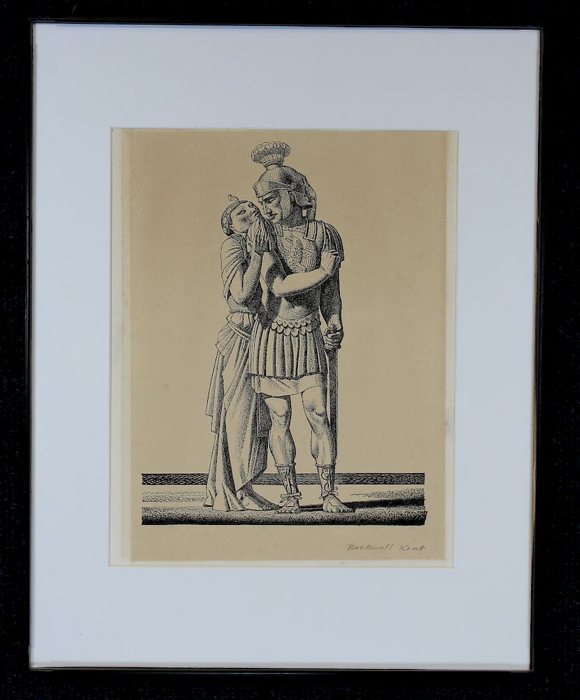 Appraisal: Rockwell Kent Roman Warrior Litho Rockwell Kent Roman Warrior Lithograph