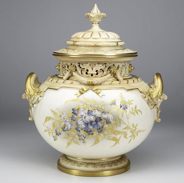 Appraisal: Royal Worcester covered potpourri jar of monumental size English early