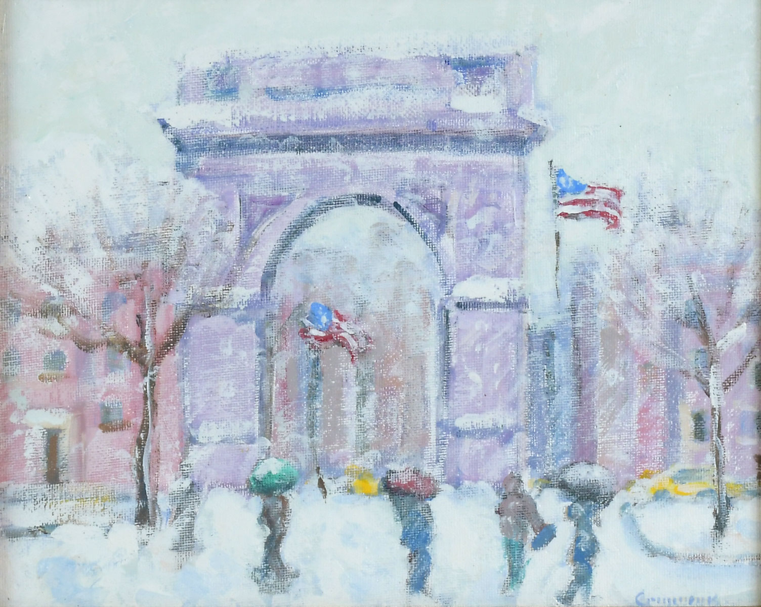 Appraisal: CRIMMINS John American b Washington Square Park in the Winter