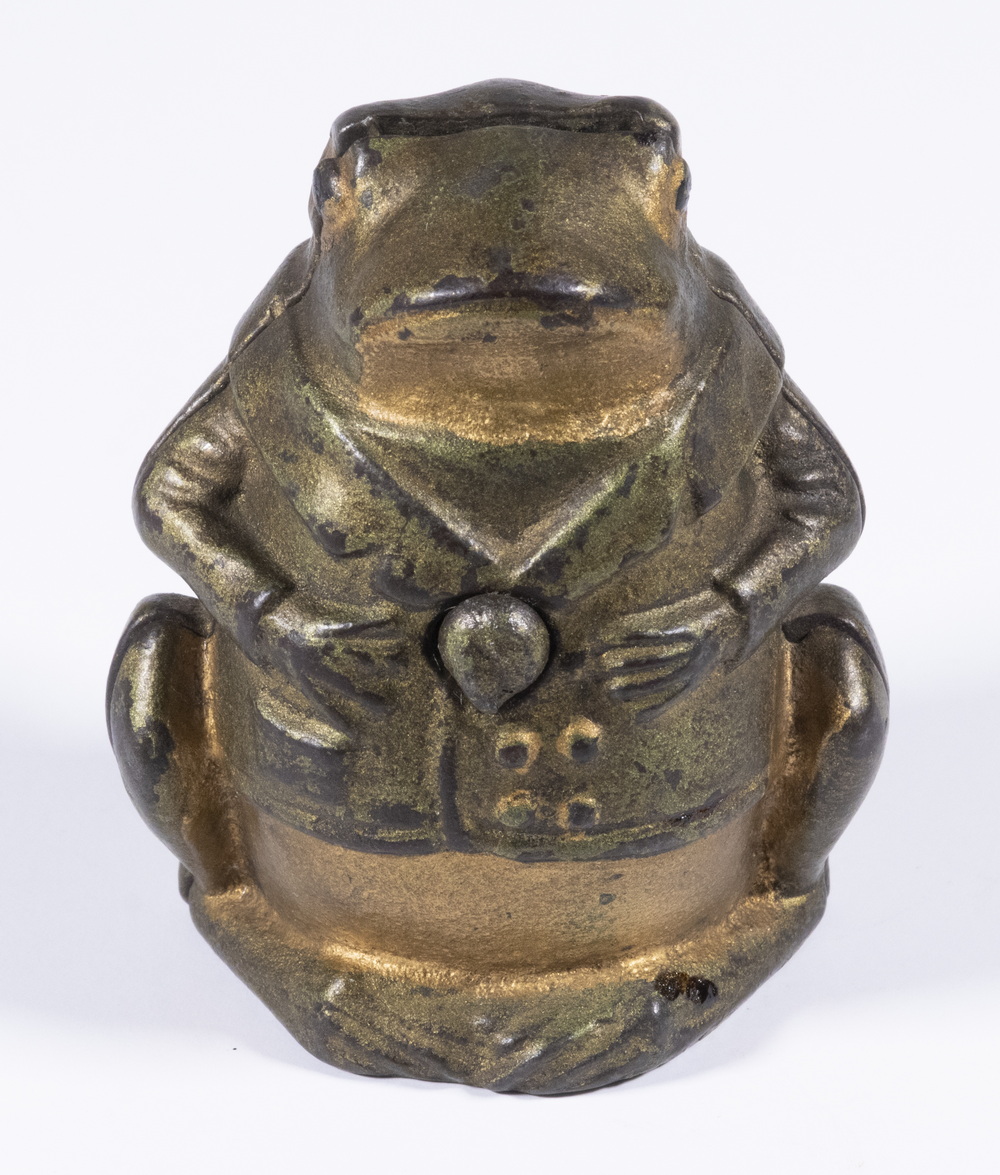 Appraisal: A C WILLIAMS PROFESSOR PUG FROG STILL BANK Early th