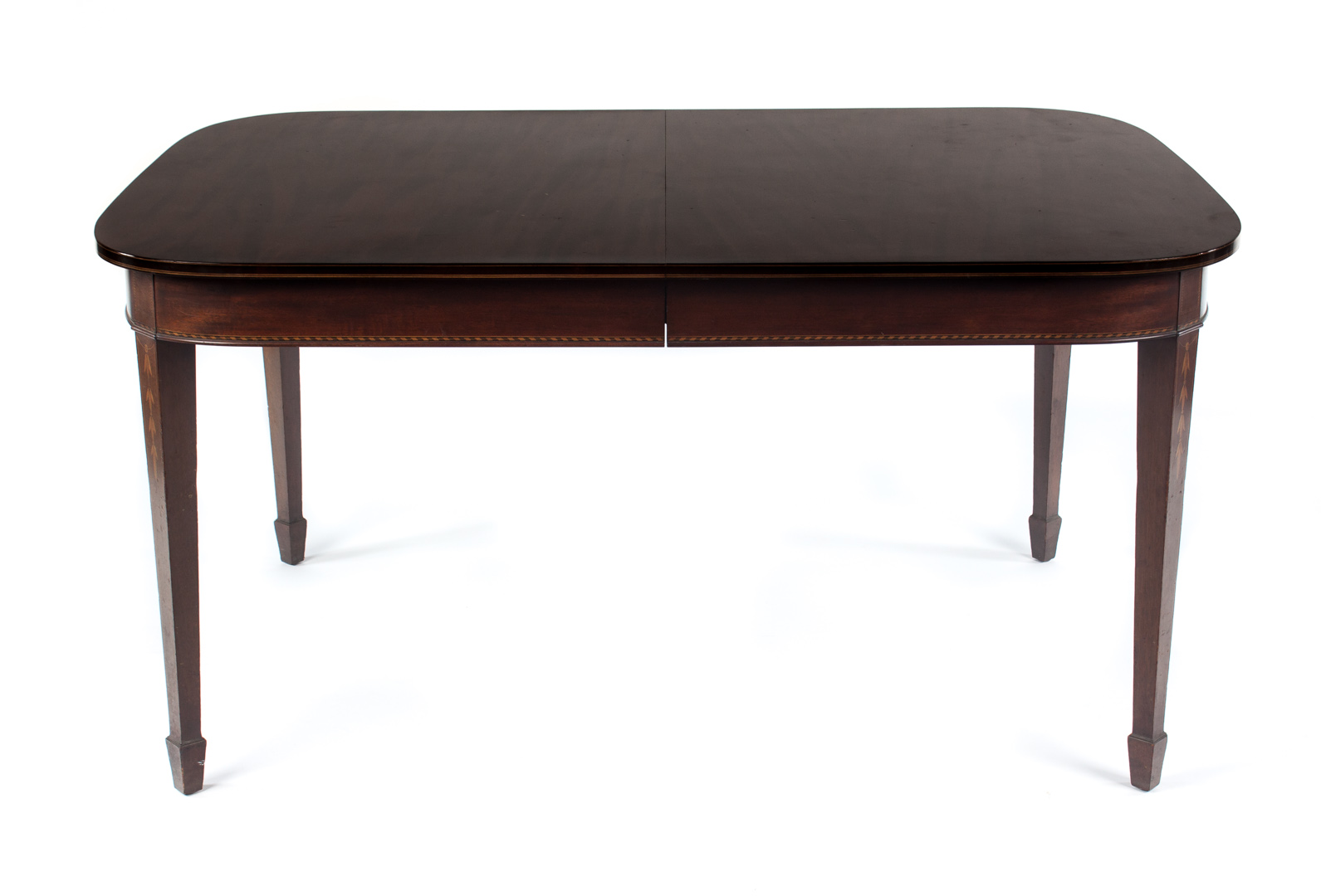 Appraisal: Potthast Federal style mahogany dining table flat top with inlaid