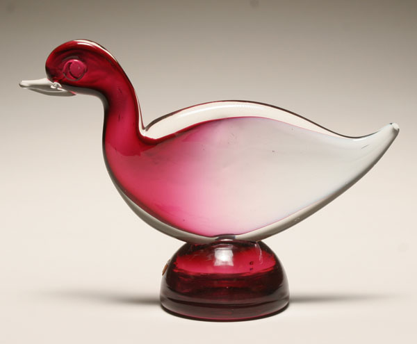 Appraisal: Barovier Toso Murano glass figure of a duck H x