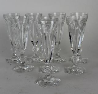 Appraisal: Baccarat Harcourt crystal champagne flutes Baccarat crystal champagne flutes Harcourt