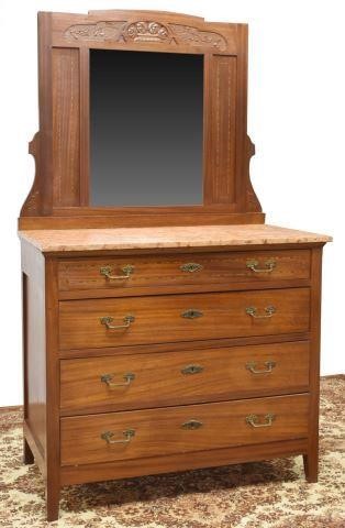 Appraisal: Italian Art Nouveau commode and mirror early th c backsplash