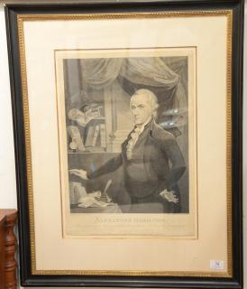 Appraisal: William Rollinson - Stipple engraving Alexander Hamilton Major General of