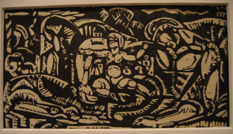 Appraisal: WILLIAM ZORACH RUSSIAN AMERICAN - FATHER AND SON linoleum cut