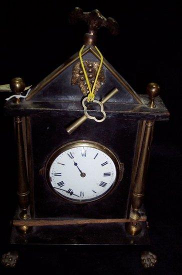 Appraisal: An early th Century Sedan chair clock the white enamel