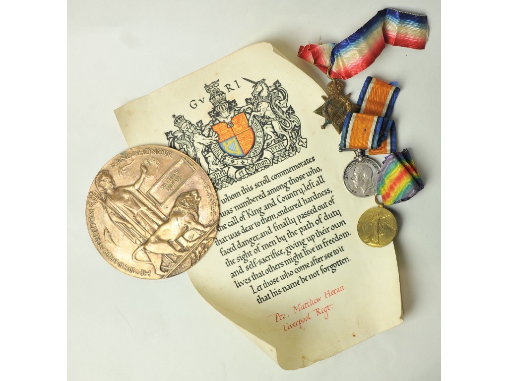 Appraisal: Group of two medals and a star to Pte M