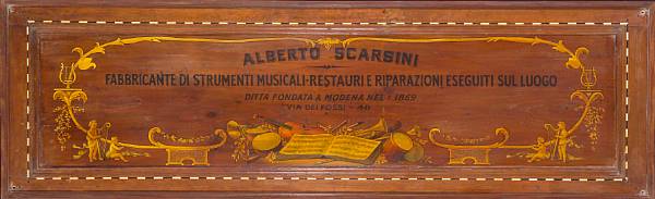 Appraisal: An Italian painted wood musical instrument trade sign early th