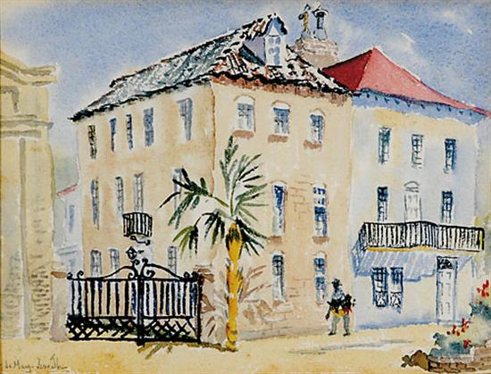 Appraisal: Edith deMay Smith South Carolina d QUEEN STREET CHARLESTONwatercolor framed