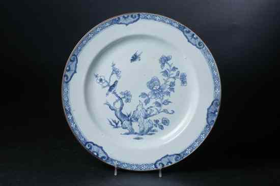 Appraisal: CHINESE BLUE AND WHITE PORCELAIN CHARGER th century Painted to