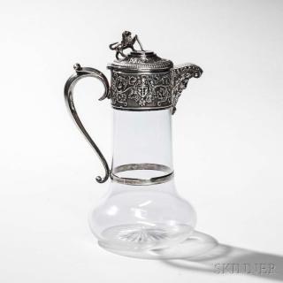 Appraisal: Victorian Sterling Silver-mounted Ewer London - John Grinsell Sons maker