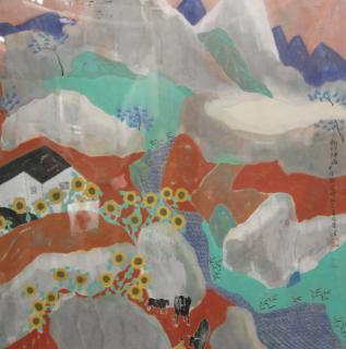 Appraisal: Contemporary Chinese Gouache on Paper Being in Impressionist-style image of