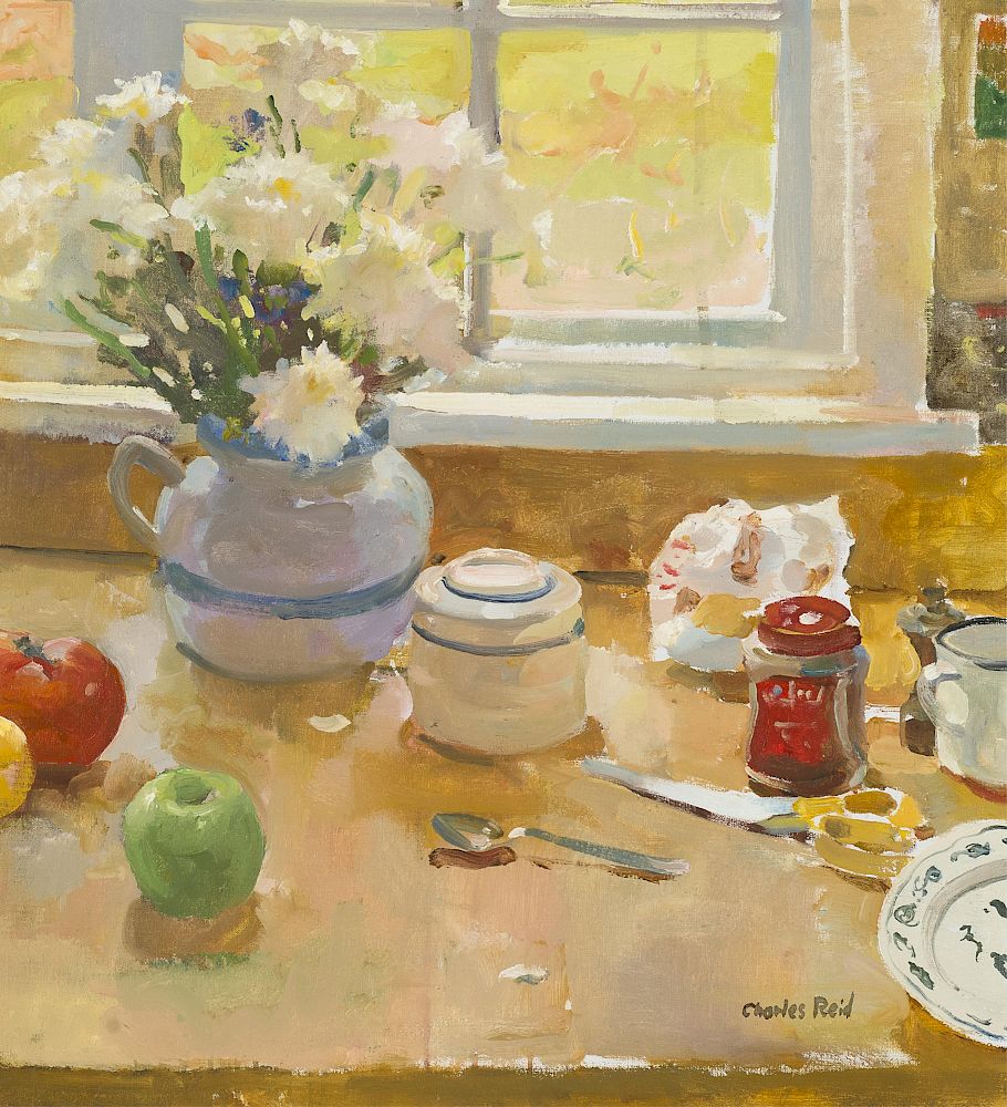 Appraisal: Charles Reid Morning Bouquet Reid Charles b Morning Bouquet oil