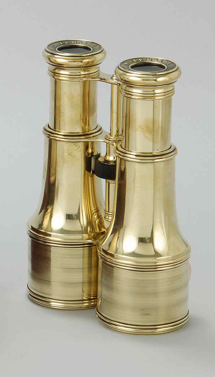 Appraisal: BRASS YACHT BINOCULARS By LeMaire Paris Length Diameter of front