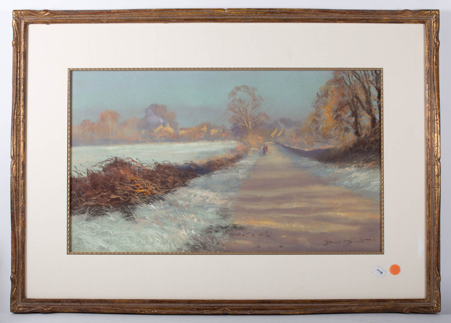 Appraisal: David Myott Snowy Road pastel Undernumber