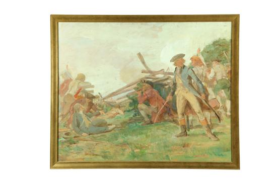 Appraisal: FIGHT AT THE RAIL FENCE BUNKER HILL BY JOHN WARD