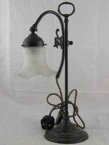 Appraisal: A desk lamp circa with adjustable height the swivel head