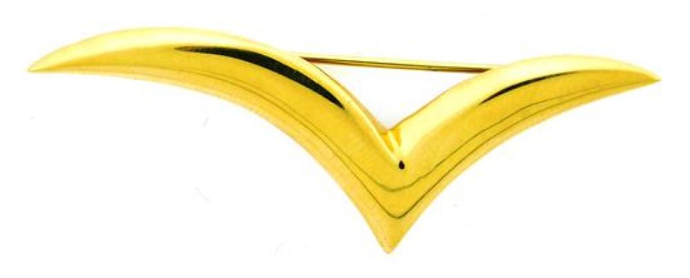 Appraisal: JEWELRY K Tiffany Co Seagull Pin stamped and tested yellow