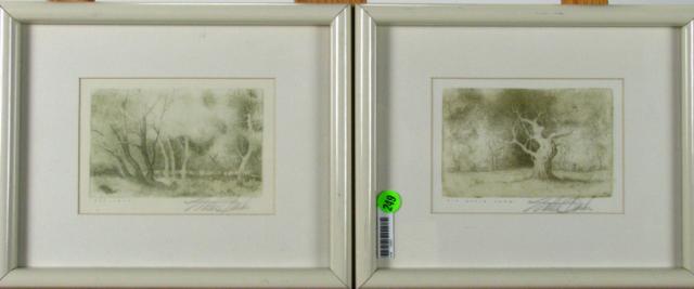 Appraisal: Pair of Signed Walter Parke Prints ''Old Apple Tree'' and