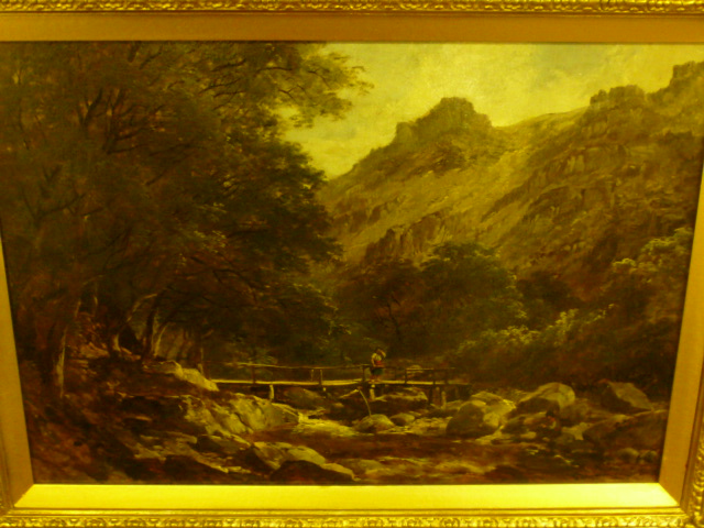 Appraisal: JOHN SYER - A Welsh Mountain Stream oil on canvas