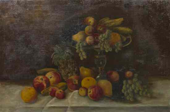 Appraisal: Artist Unknown th Century School Still Life with Fruit and