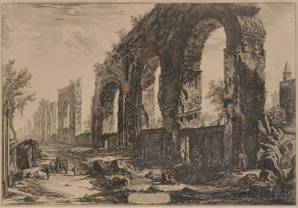 Appraisal: Giovanni Battista Piranesi Italian - Avanzi degl' Aquedotti Neroniani Aqueduct