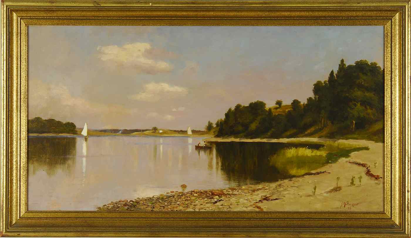 Appraisal: JOHN NOBLE BARLOWAmerican - A quiet cove Signed and dated