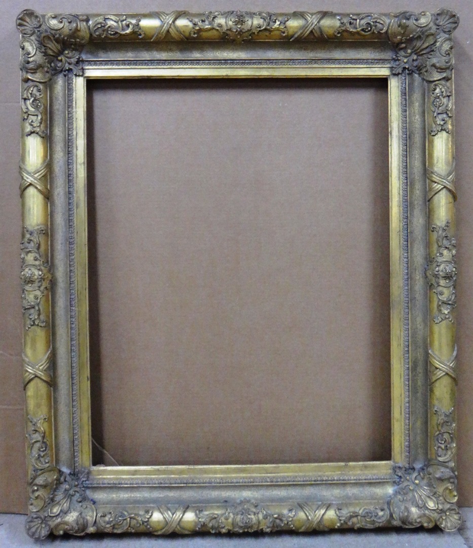 Appraisal: A th century and later gilt plaster frame with foliate