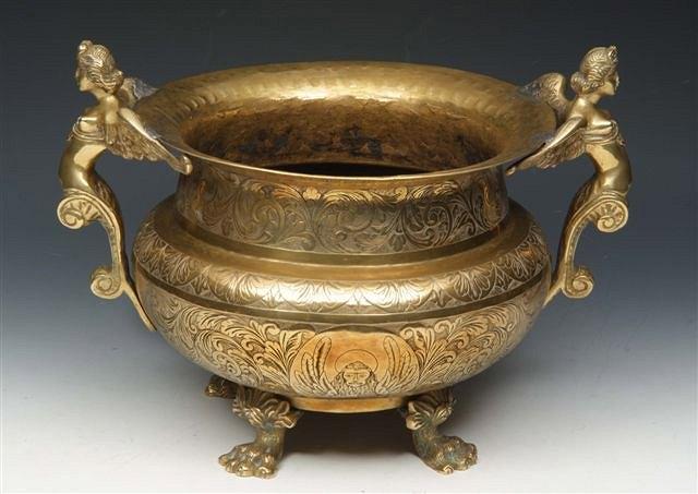 Appraisal: A TH CENTURY NORTH ITALIAN PROBABLY VENETIAN ENGRAVED BRASS BASIN