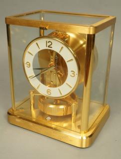 Appraisal: JAEGER LE COULTRE Swiss Brass ATMOS Clock Swiss made glass