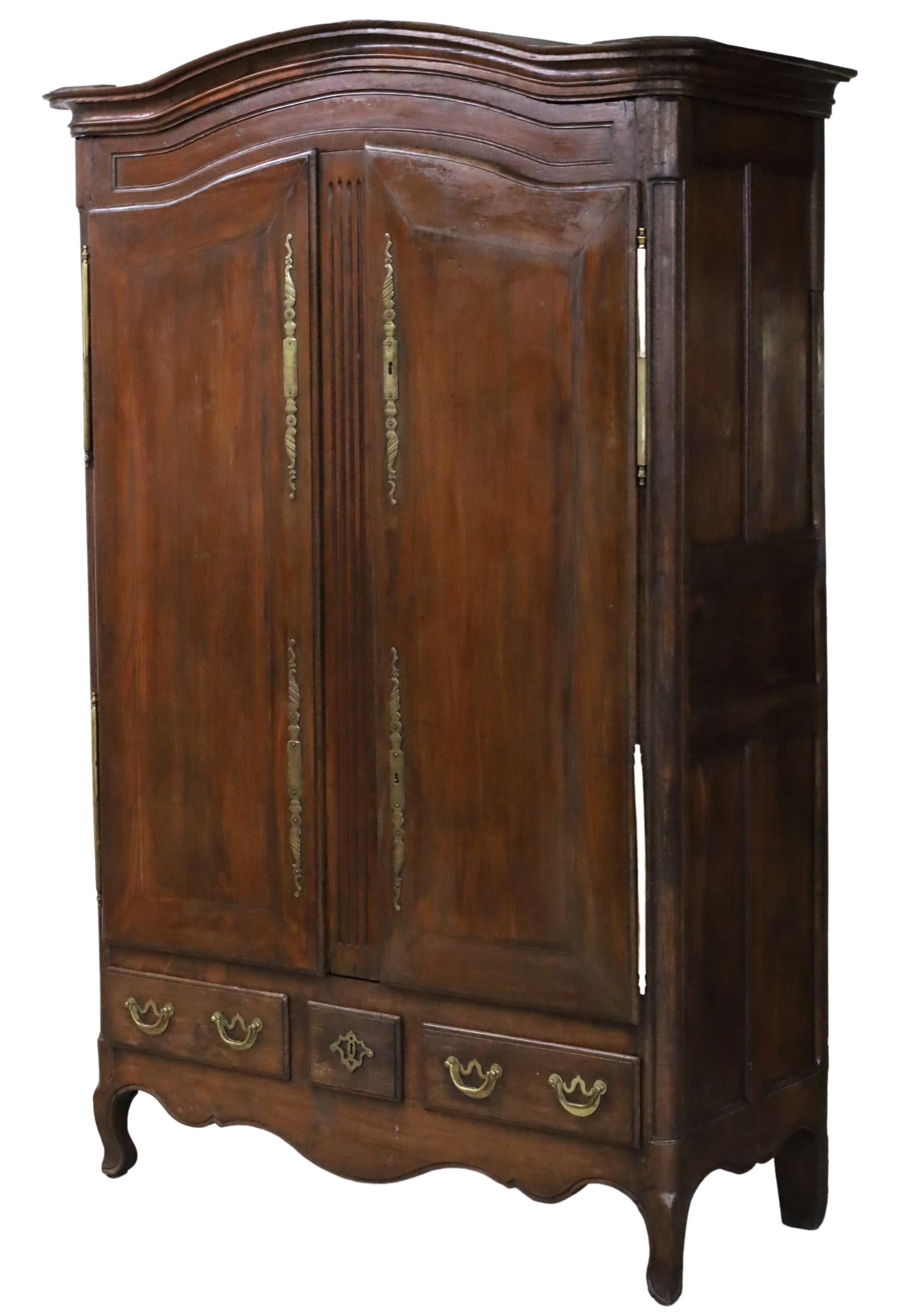 Appraisal: LOUIS XV STYLE ARCHED BONNET TOP ARMOIRE French XV style