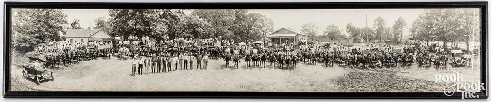 Appraisal: Panoramic photo of a Sanitation Department NY Panoramic photograph of