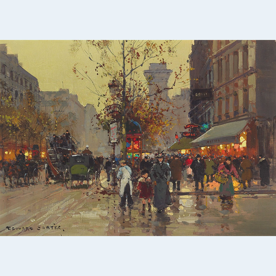 Appraisal: Edouard L on Cortes - French PORT ST MARTIN Oil