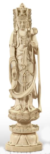 Appraisal: Good Japanese Meiji Carved Tusk Ivory Figure fourth quarter th