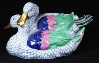 Appraisal: Large Herend duck figural group Large Herend duck figural group